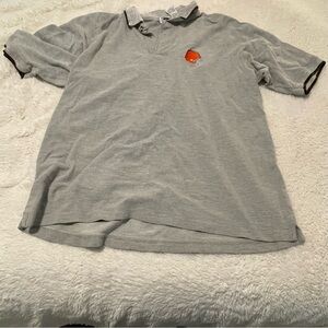 Gray Cleveland Browns Polo Style shirt. Item #11016